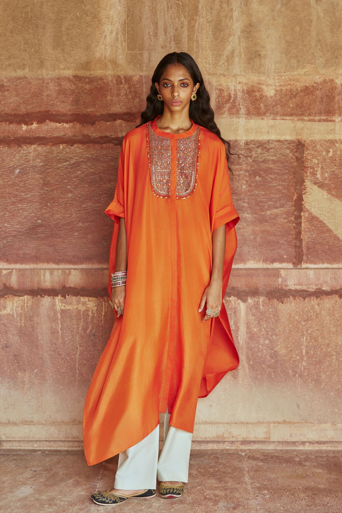 Kesariya Kaftan Set