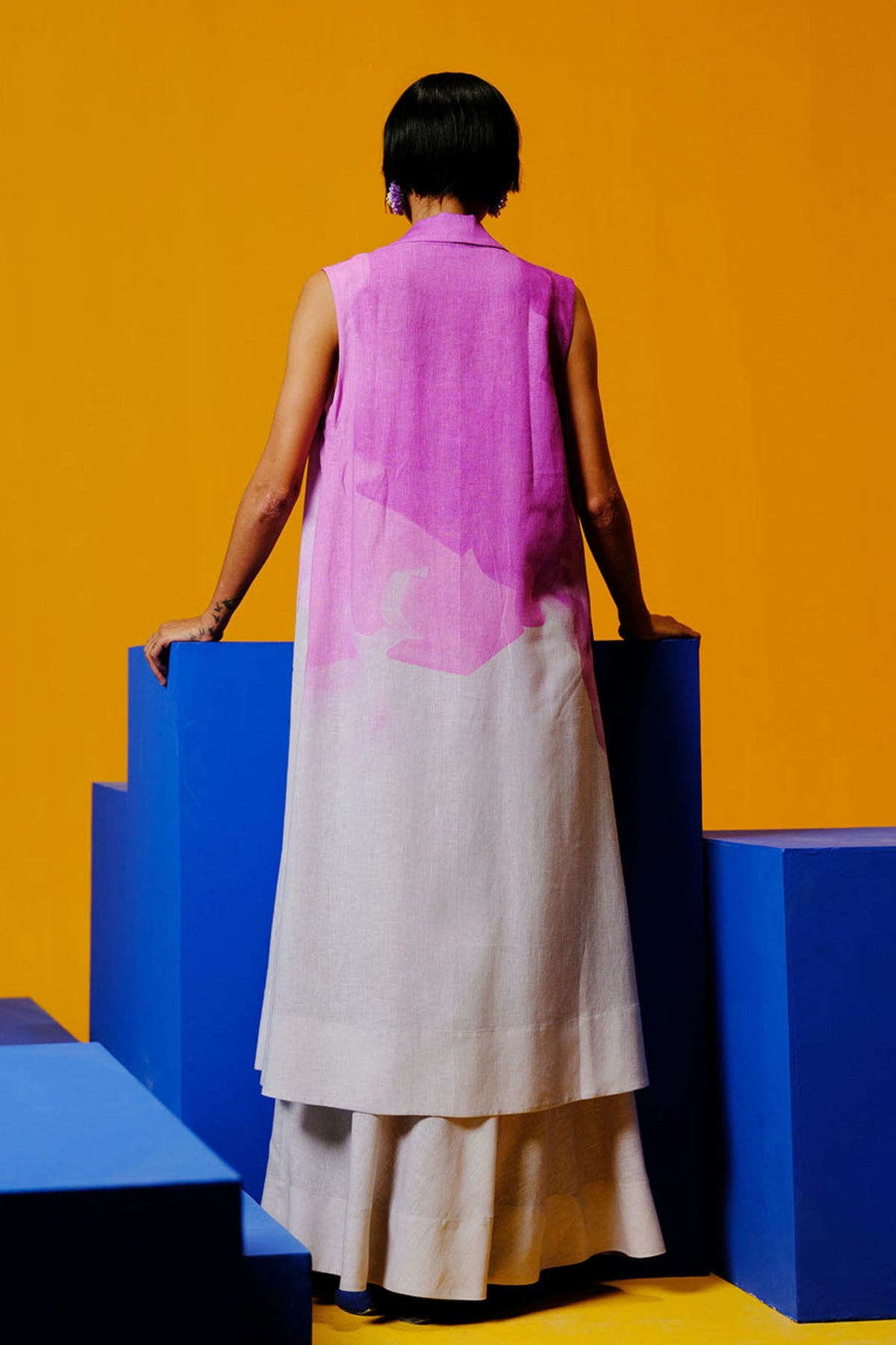 Diffuse Beetroot and Grey Dress
