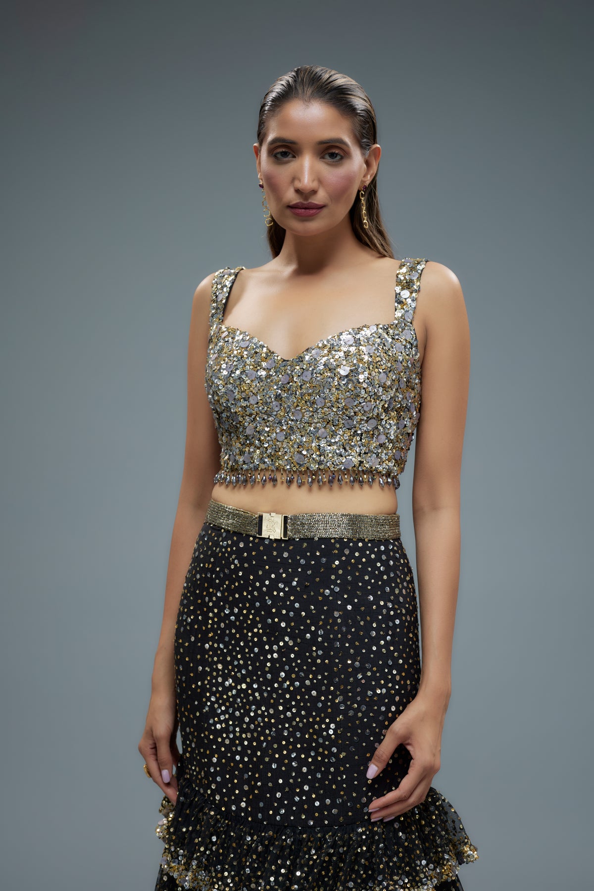 Embroidered Mermaid Lehenga Set