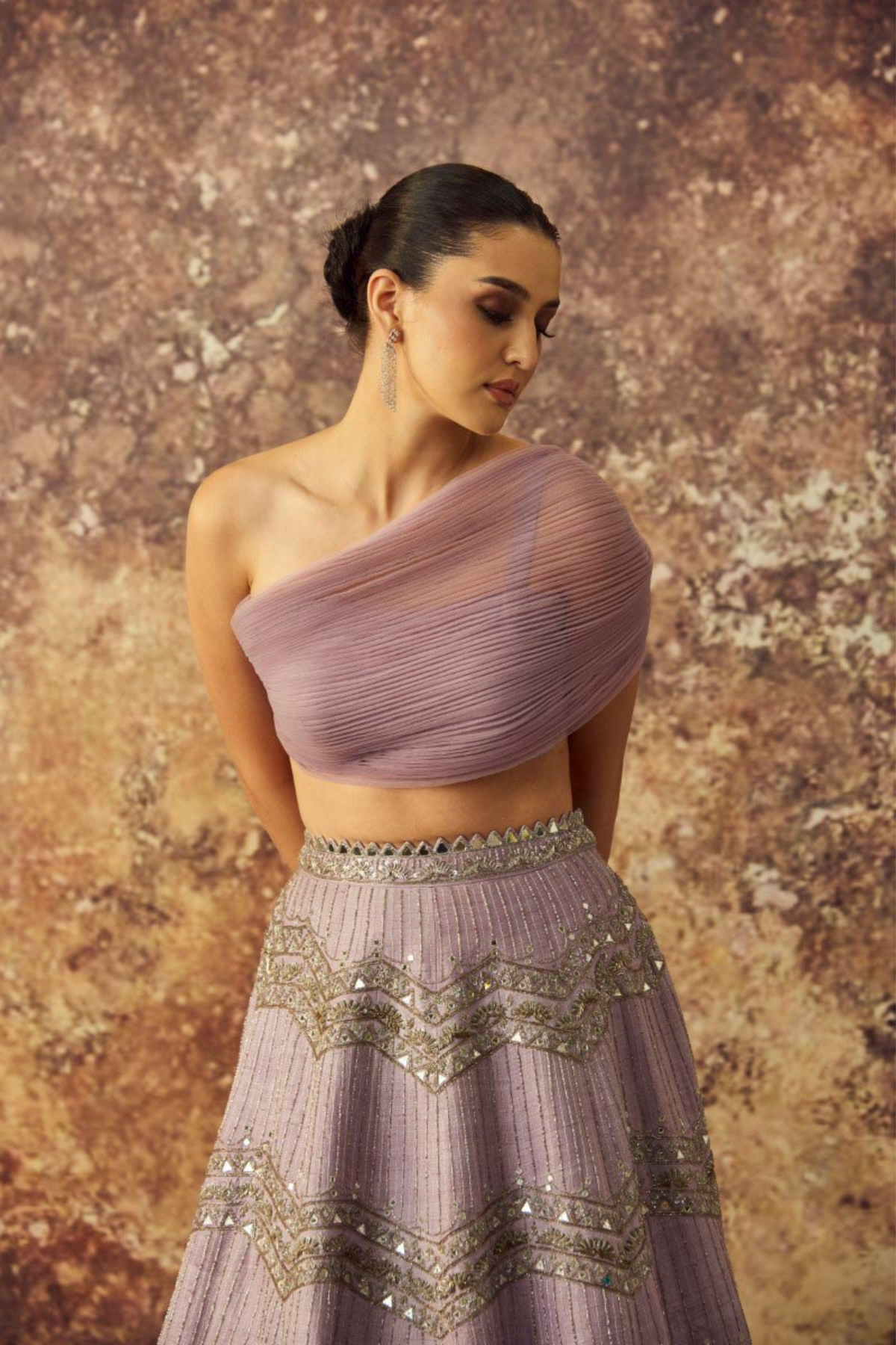 Lilac Rawsilk Lehenga Set
