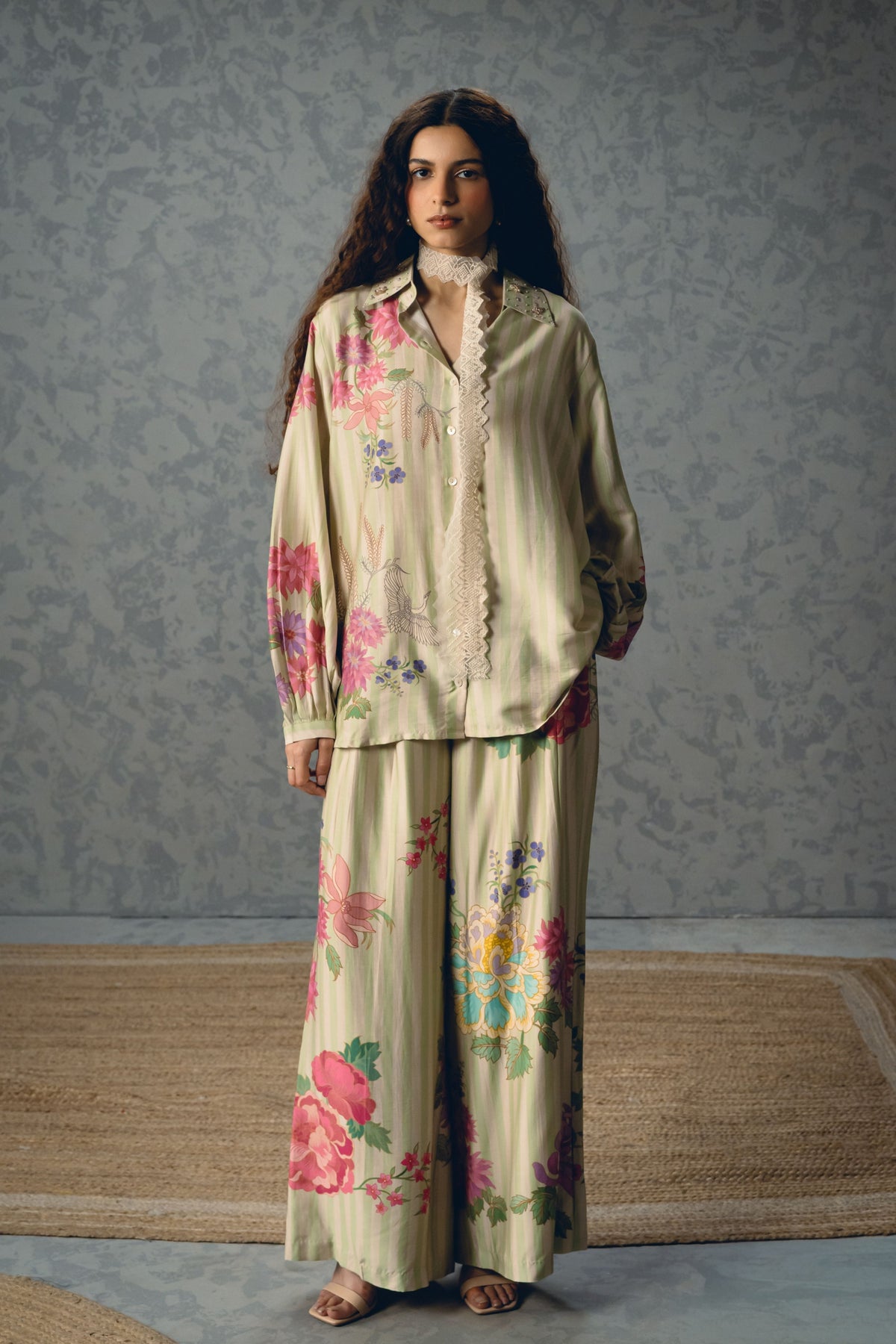 Aika Satin Green Set