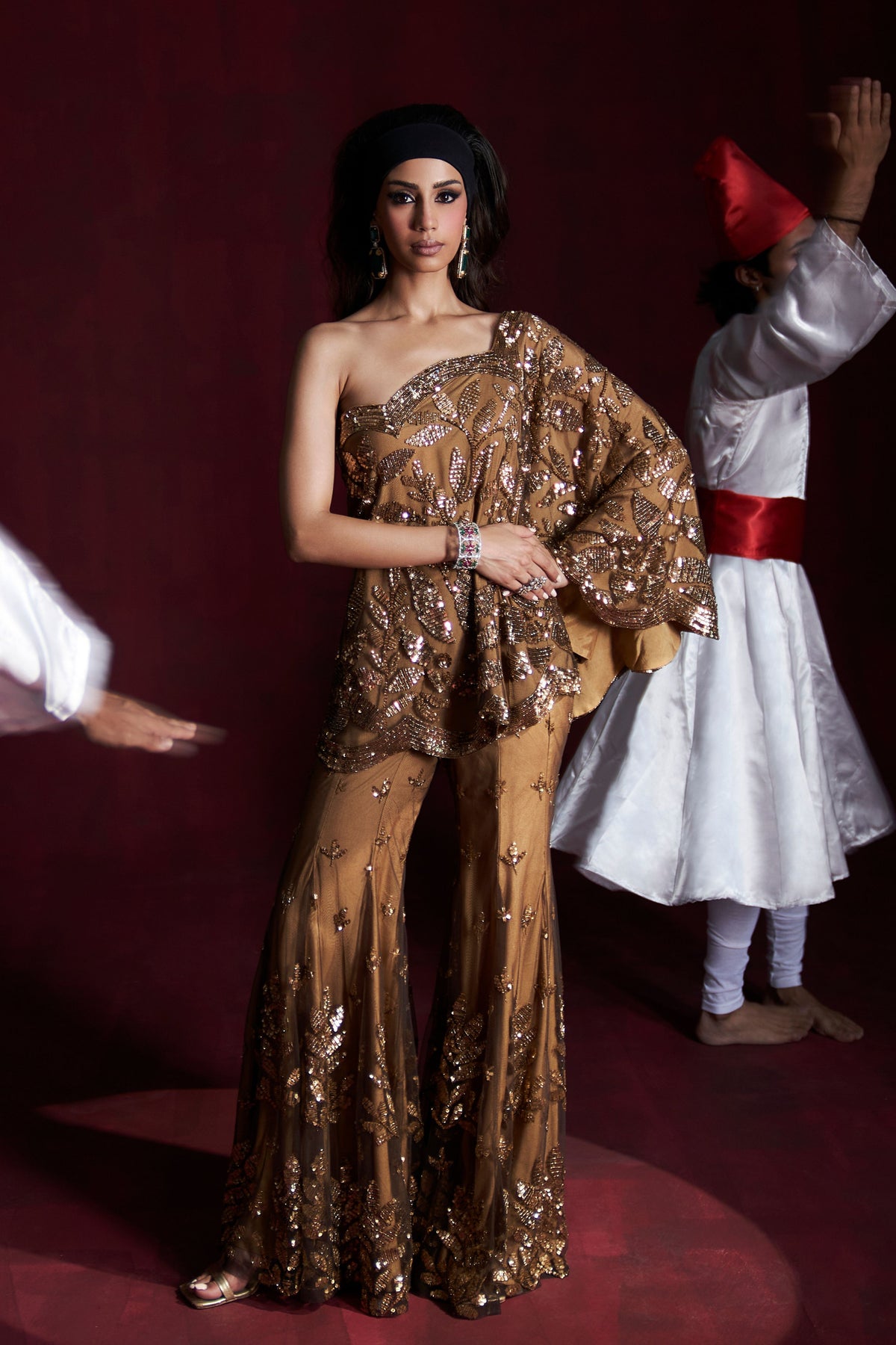 Golden Brown Dina Cape Set