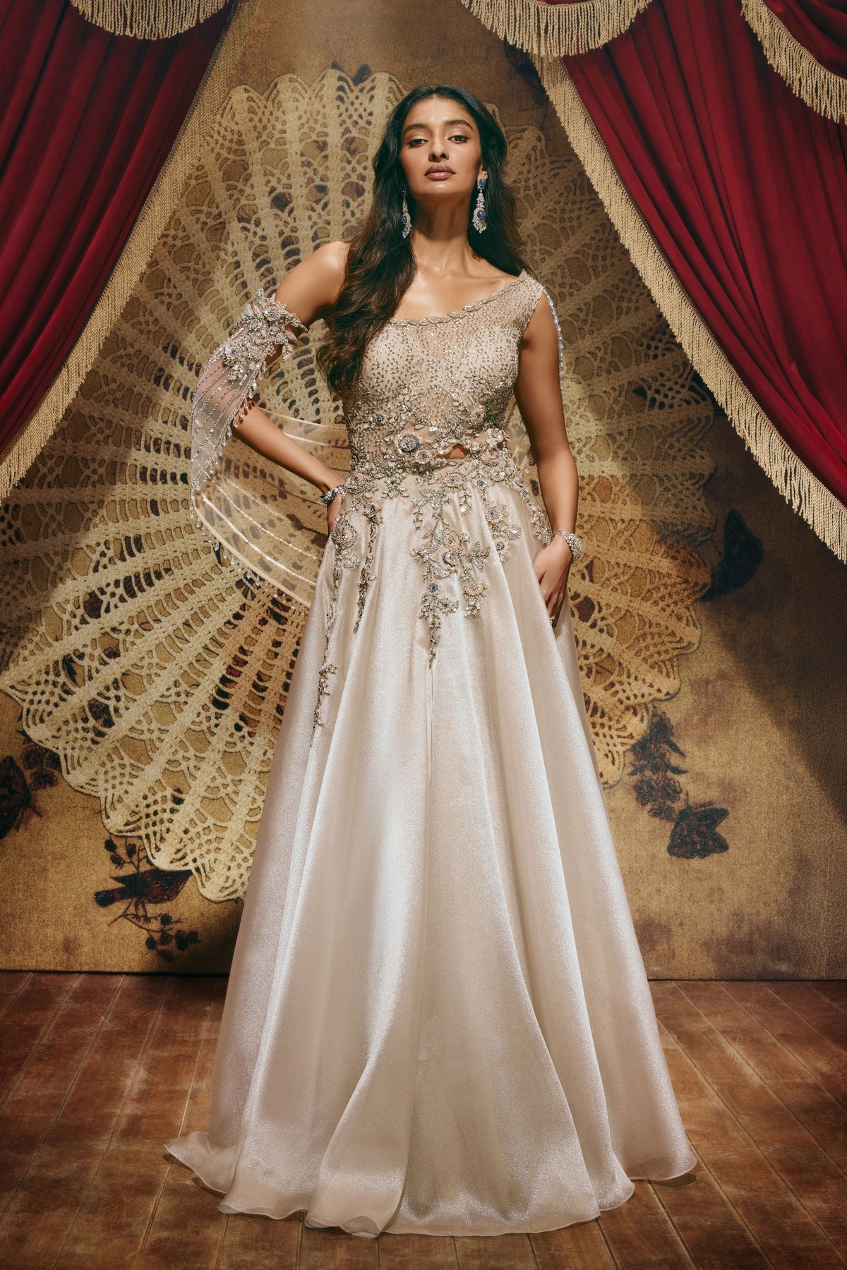 Agnes Silver Gown