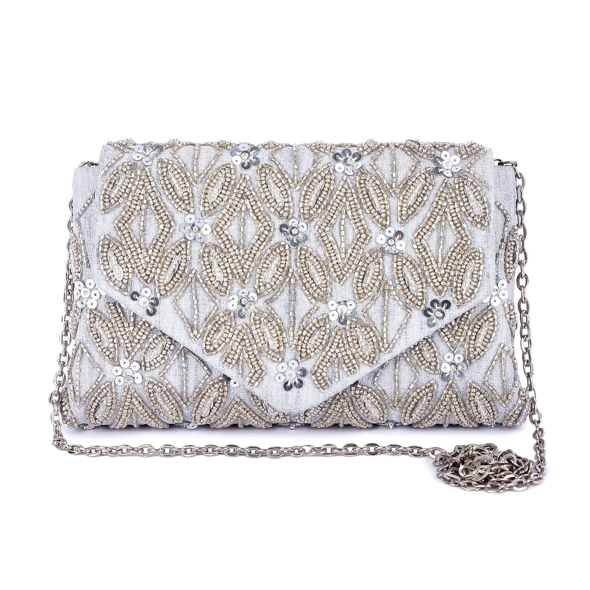 Silver Shyna Clutch