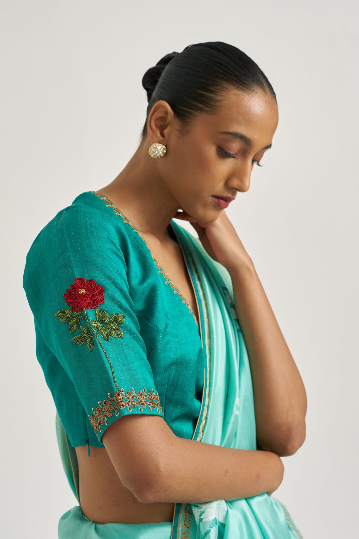 Rose Green Blouse