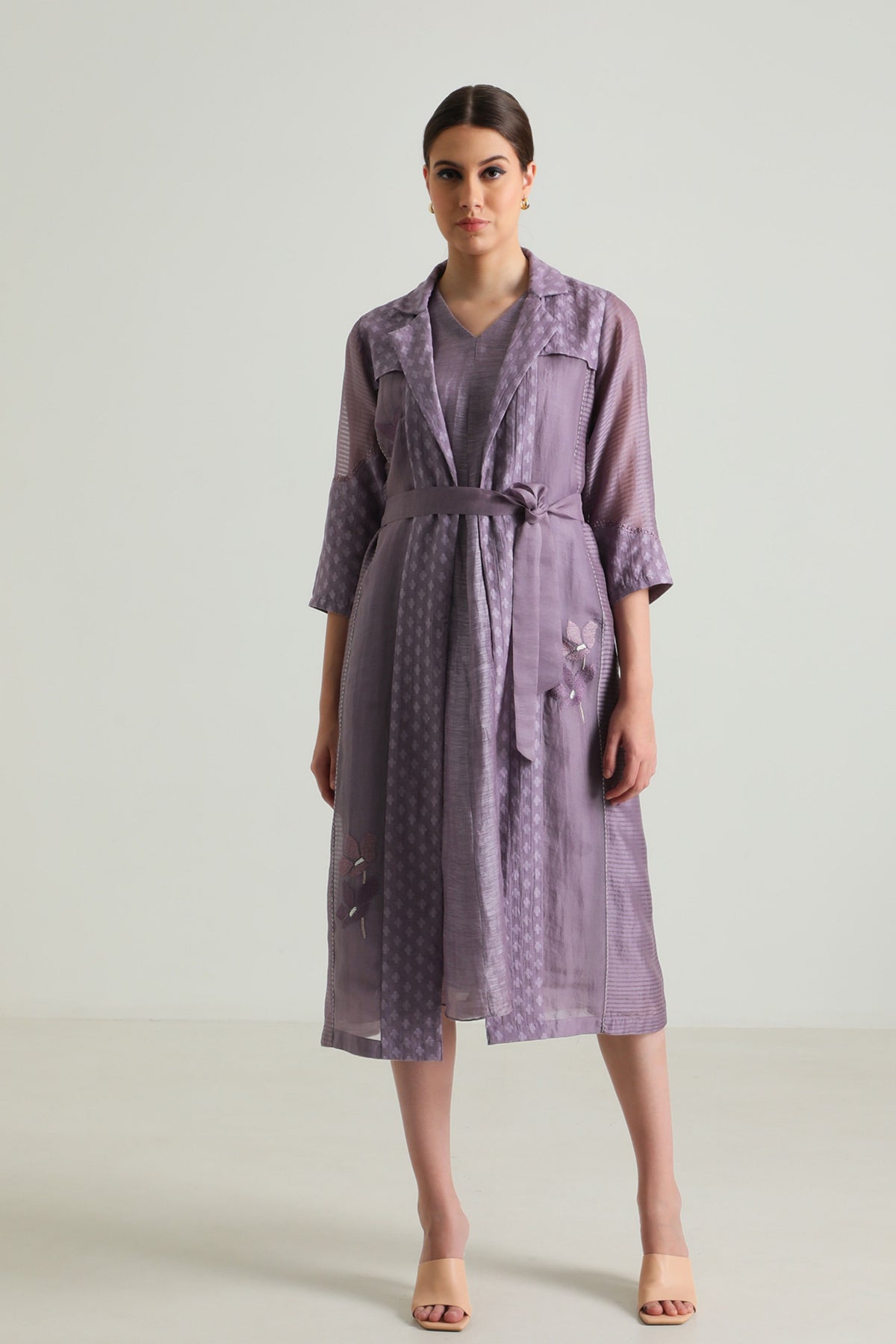 Mauve Jacket Dress Set