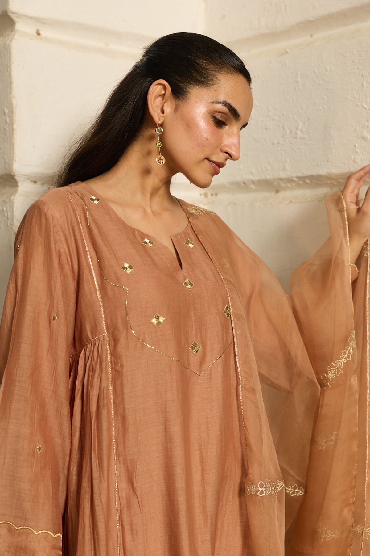 Mabel Fawn Kurta Set