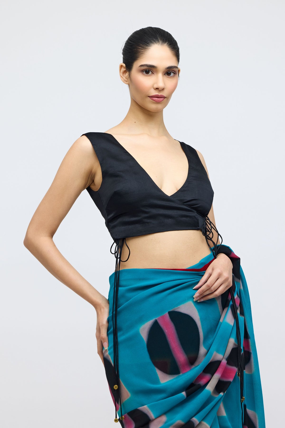 Black Angrakha Blouse