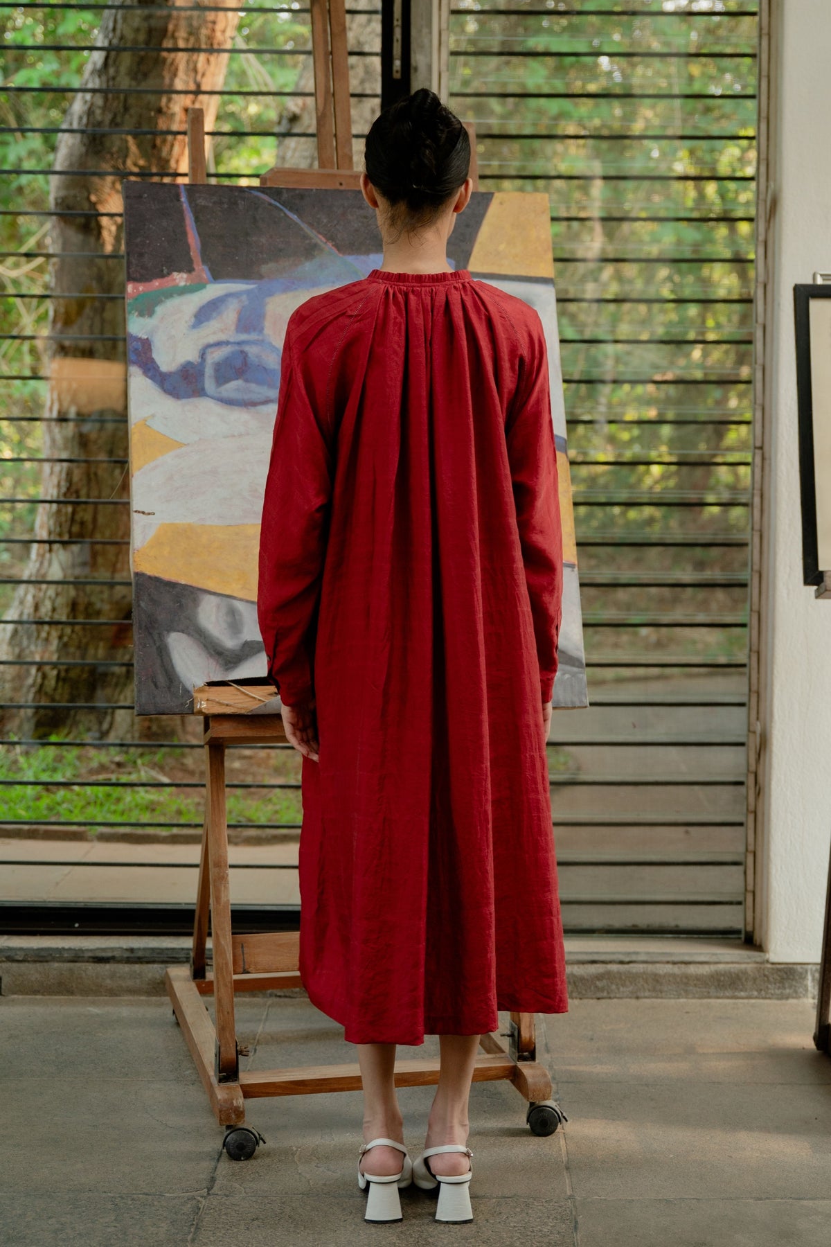 Crimson Red Carol Dress