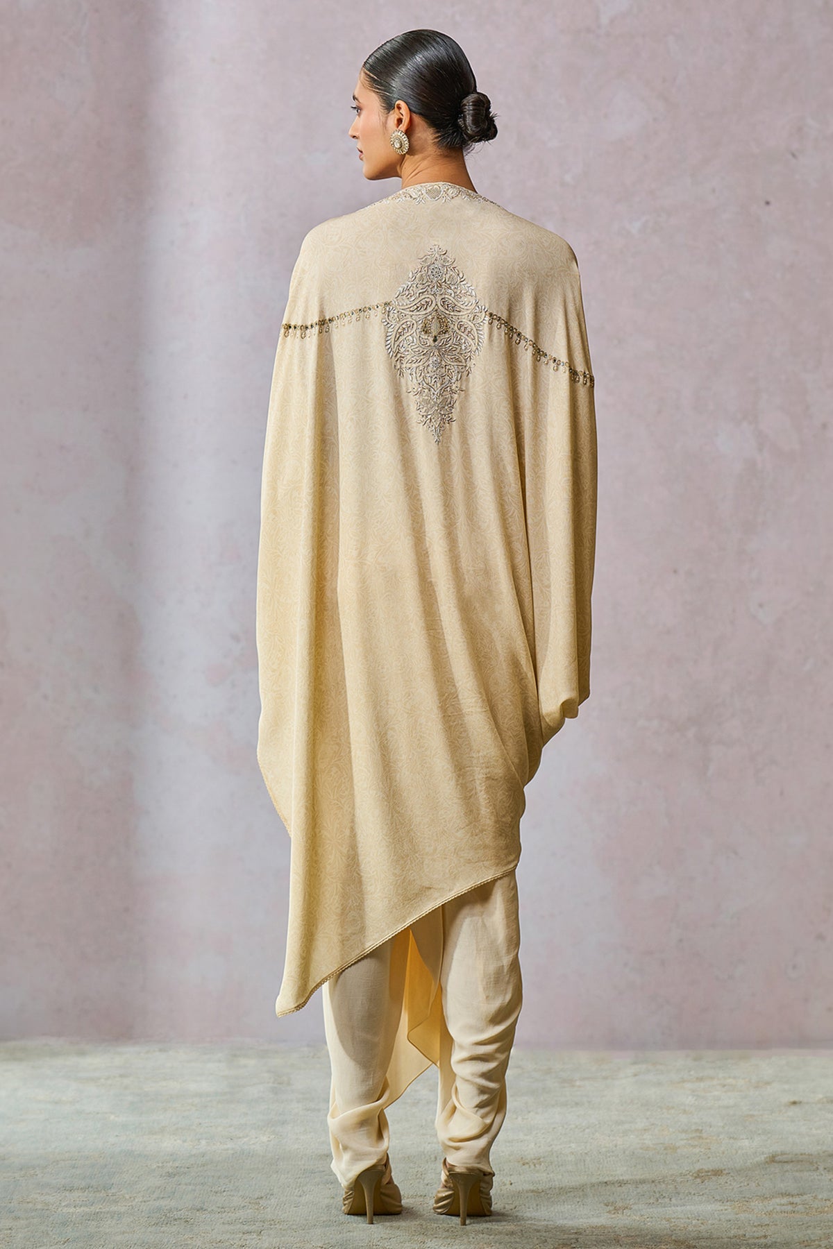 Asymmetric Kimono Style Top With Dhoti