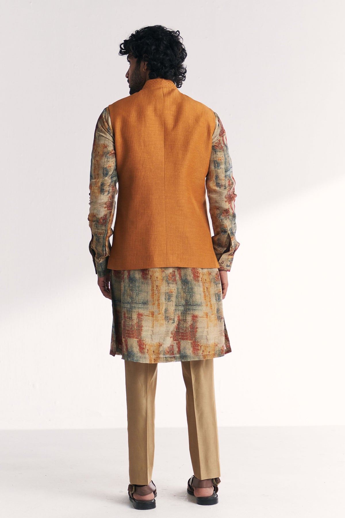 Janak Mustard Nehru Jacket Set