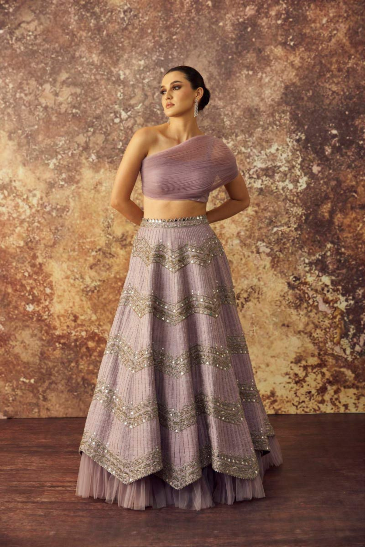 Lilac Rawsilk Lehenga Set