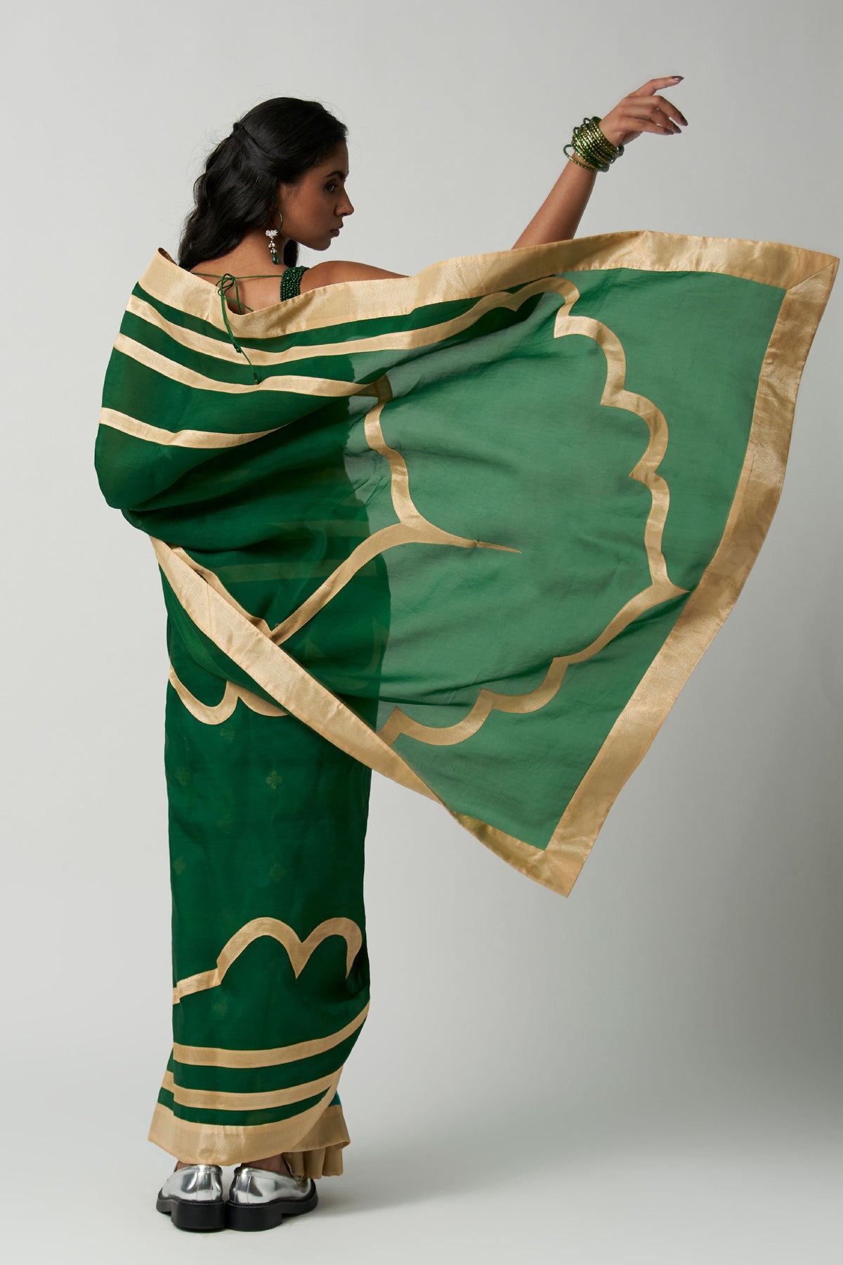 Emerald Mehrabiya Saree
