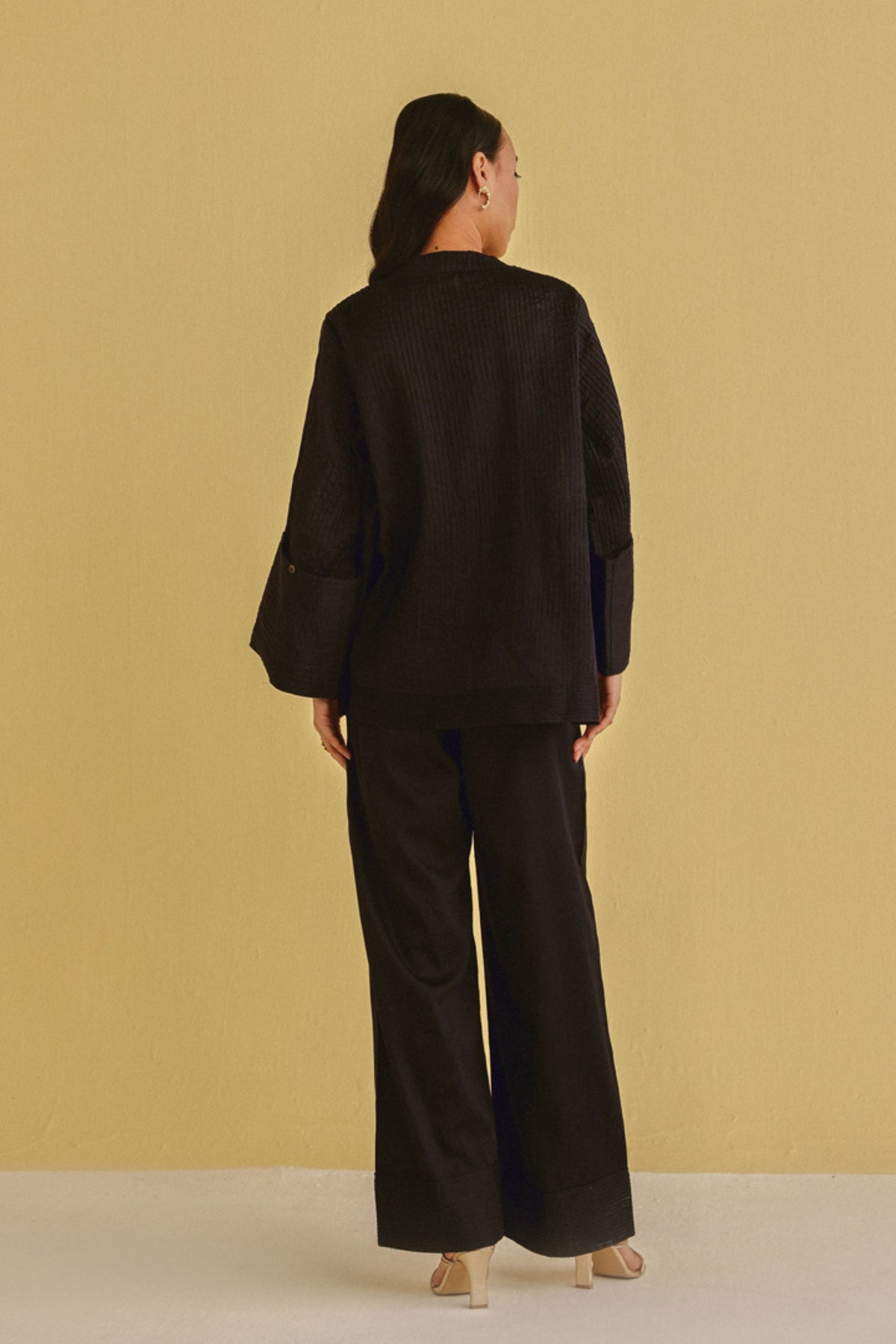 Pintuck Jacket With Palazzos