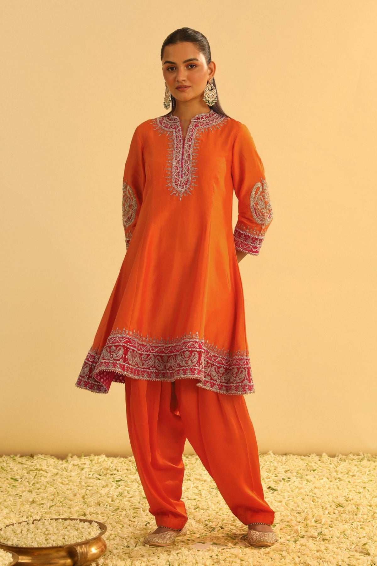 Rayana Orange Kurta Set