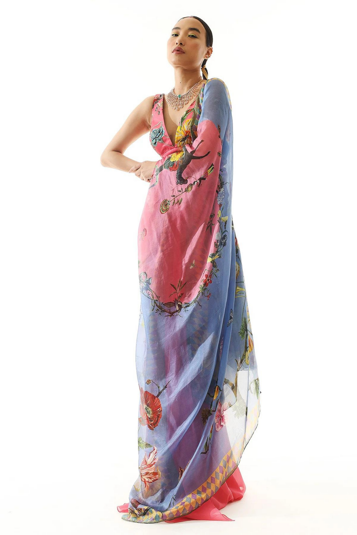 Zia Pre Stitched Saree