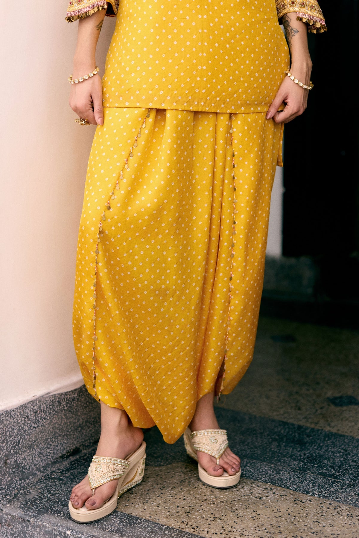 Genda Bandhani Co-ord Set