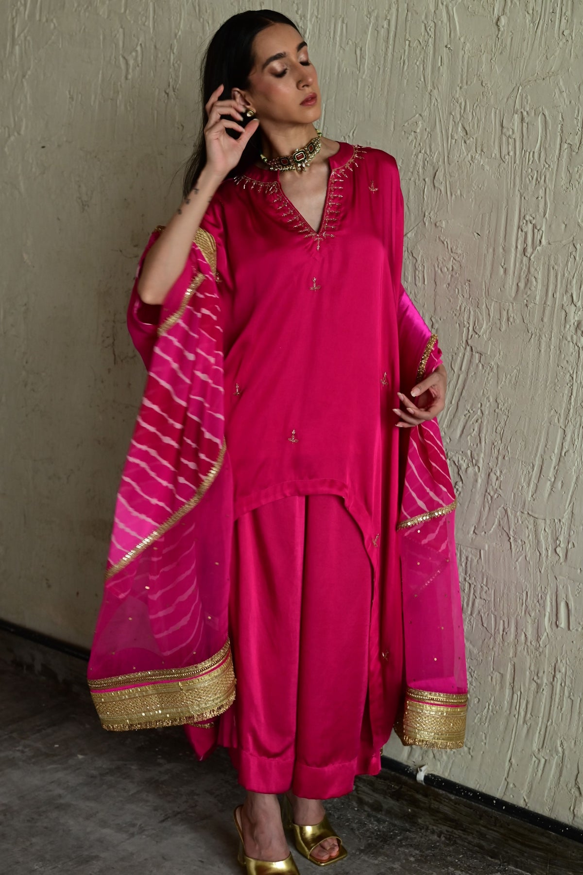 Hot Pink Shazia Pant Set