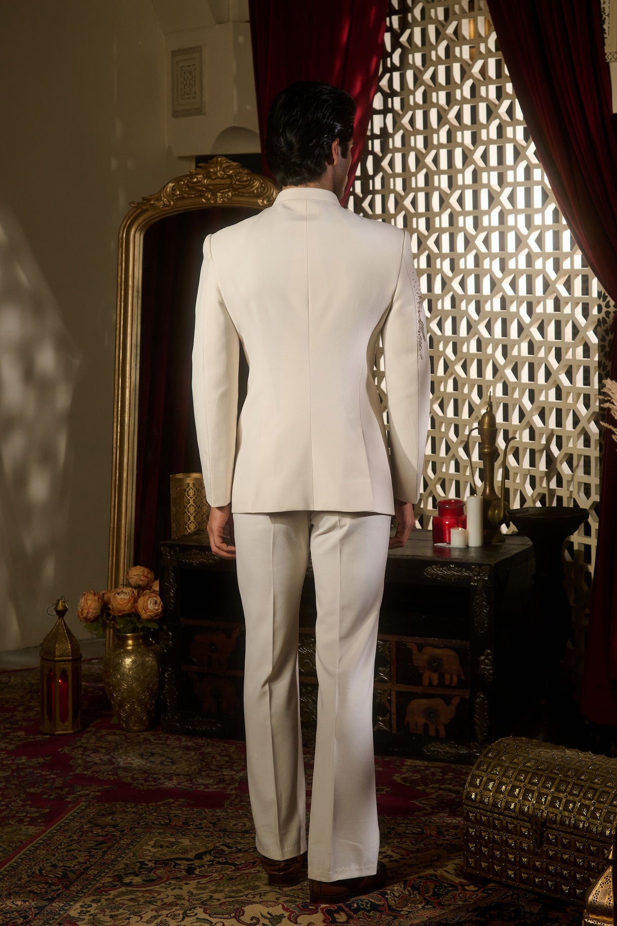 Ivory Flare Bandhgala Set