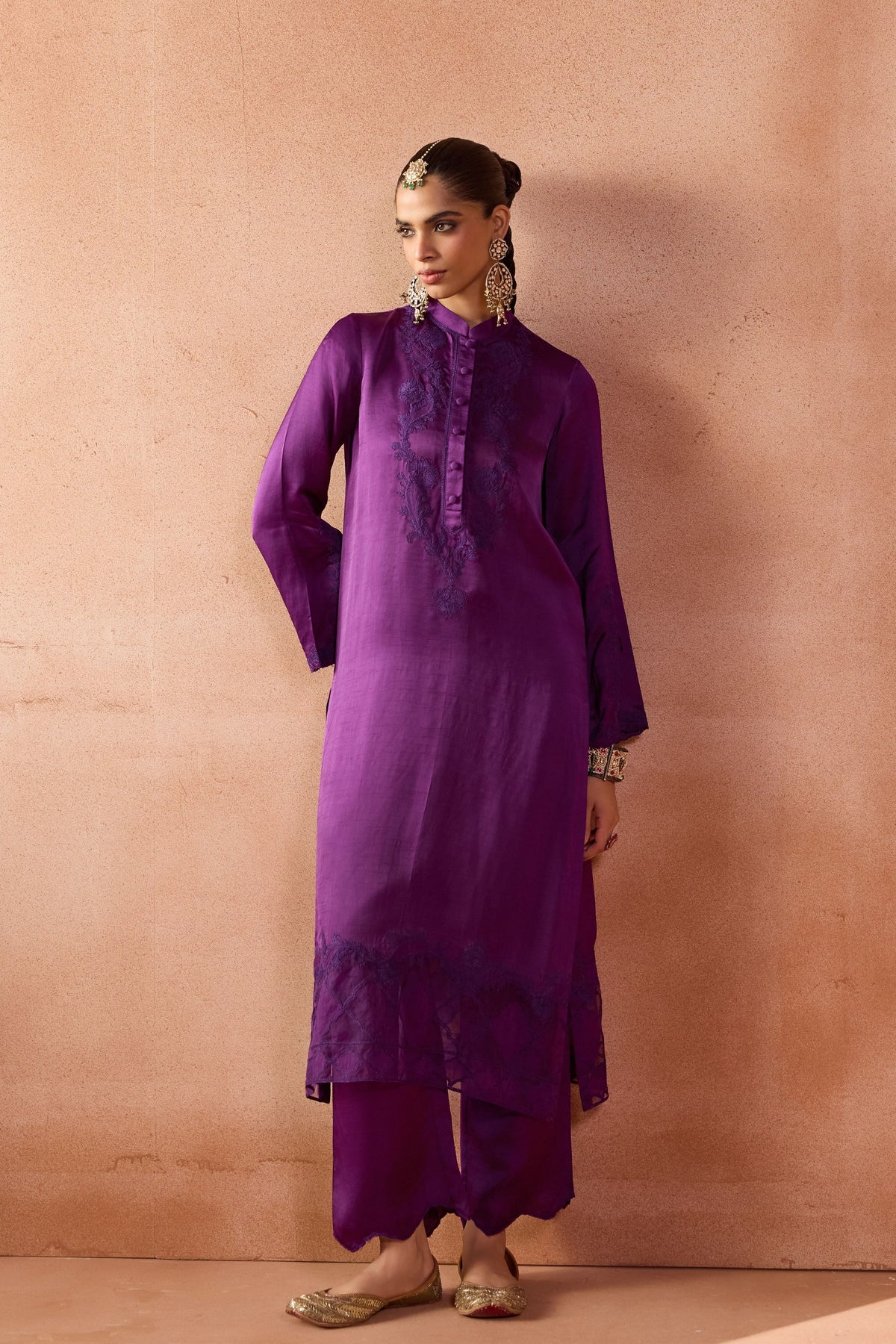 Purple Kurta Set