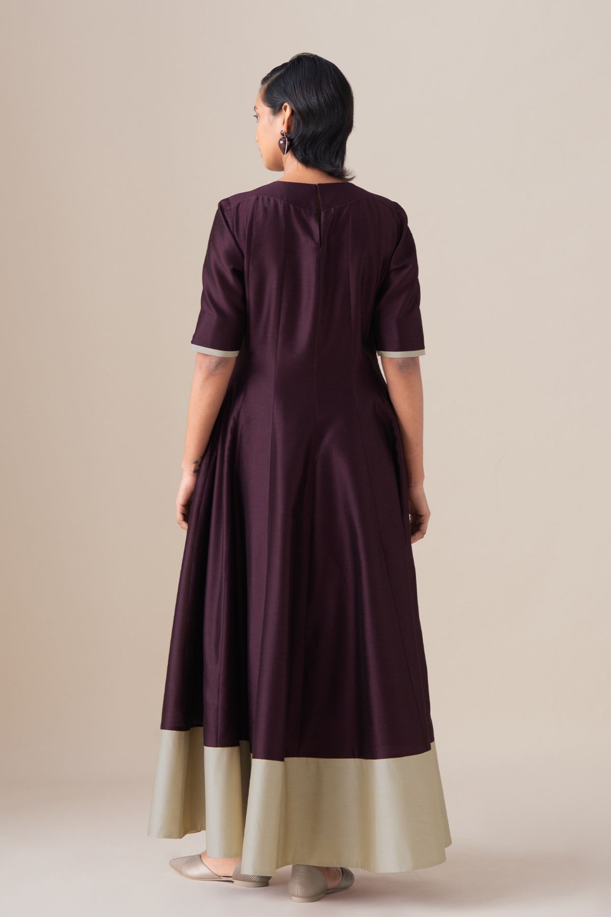 Omira Burgundy Anarkali Set