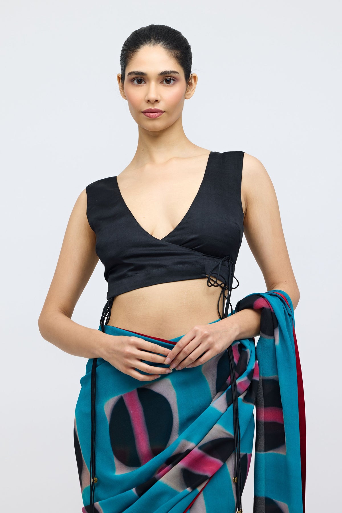Black Angrakha Blouse