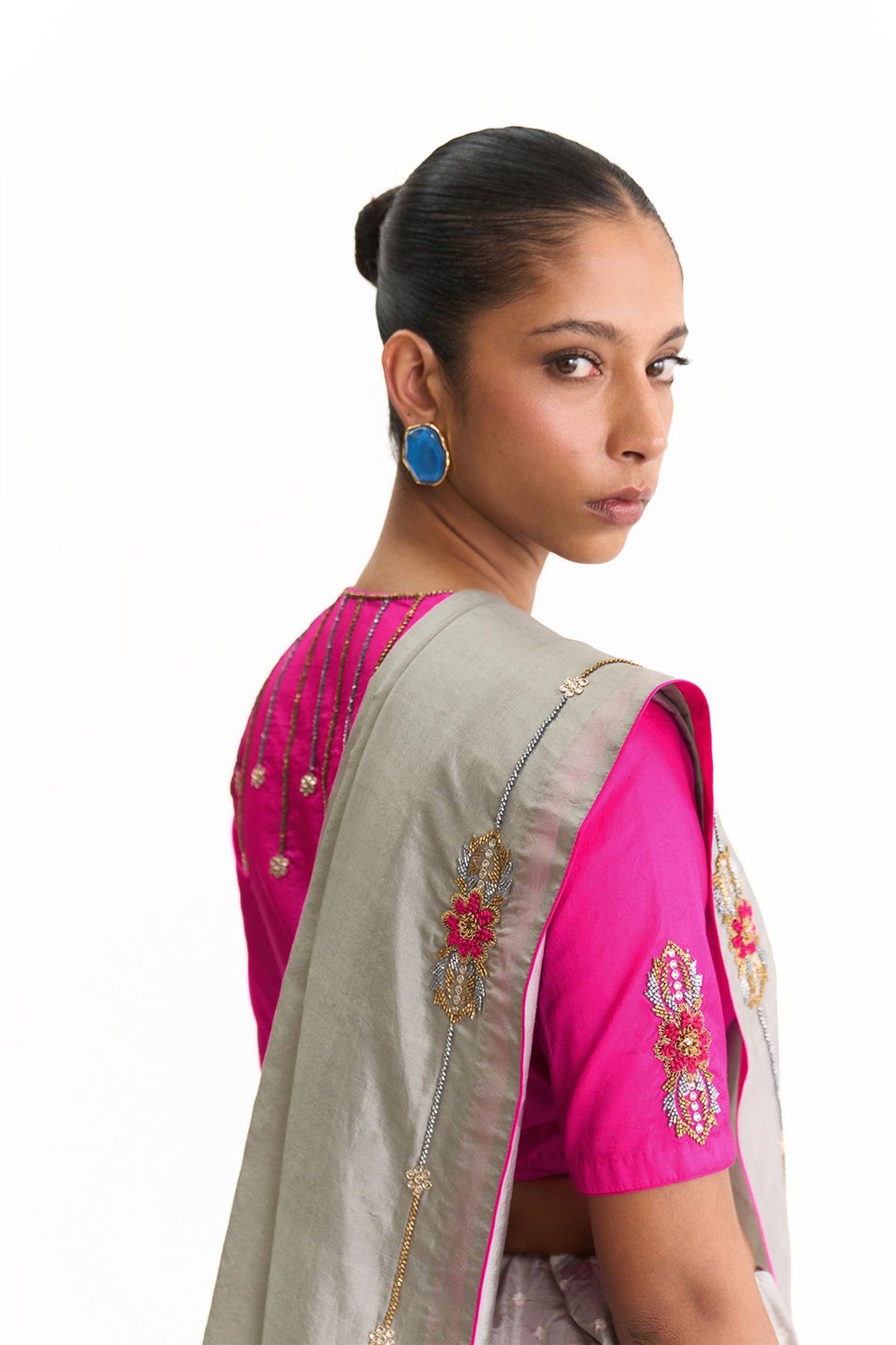 Tide Grey Rani Saree