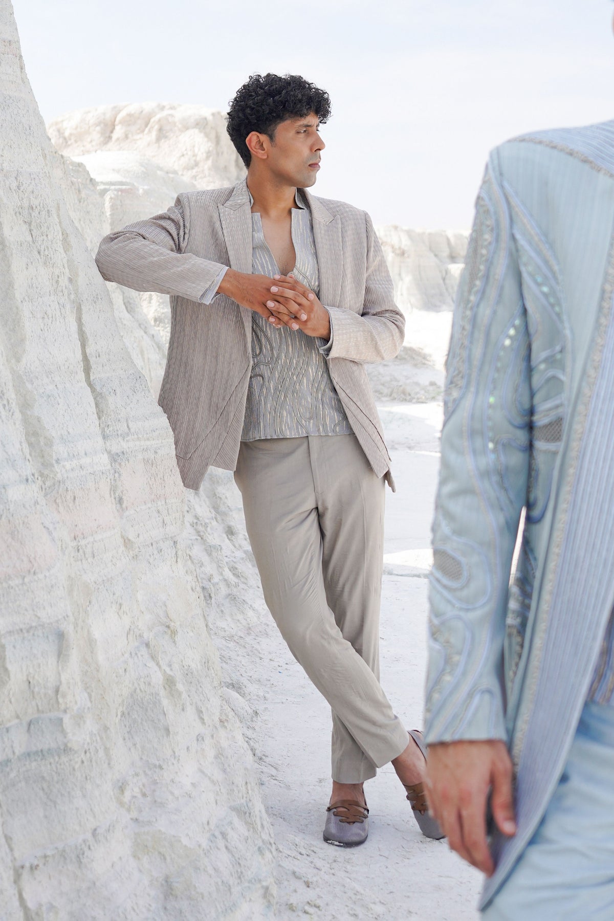 Powder Blue Jacket Set