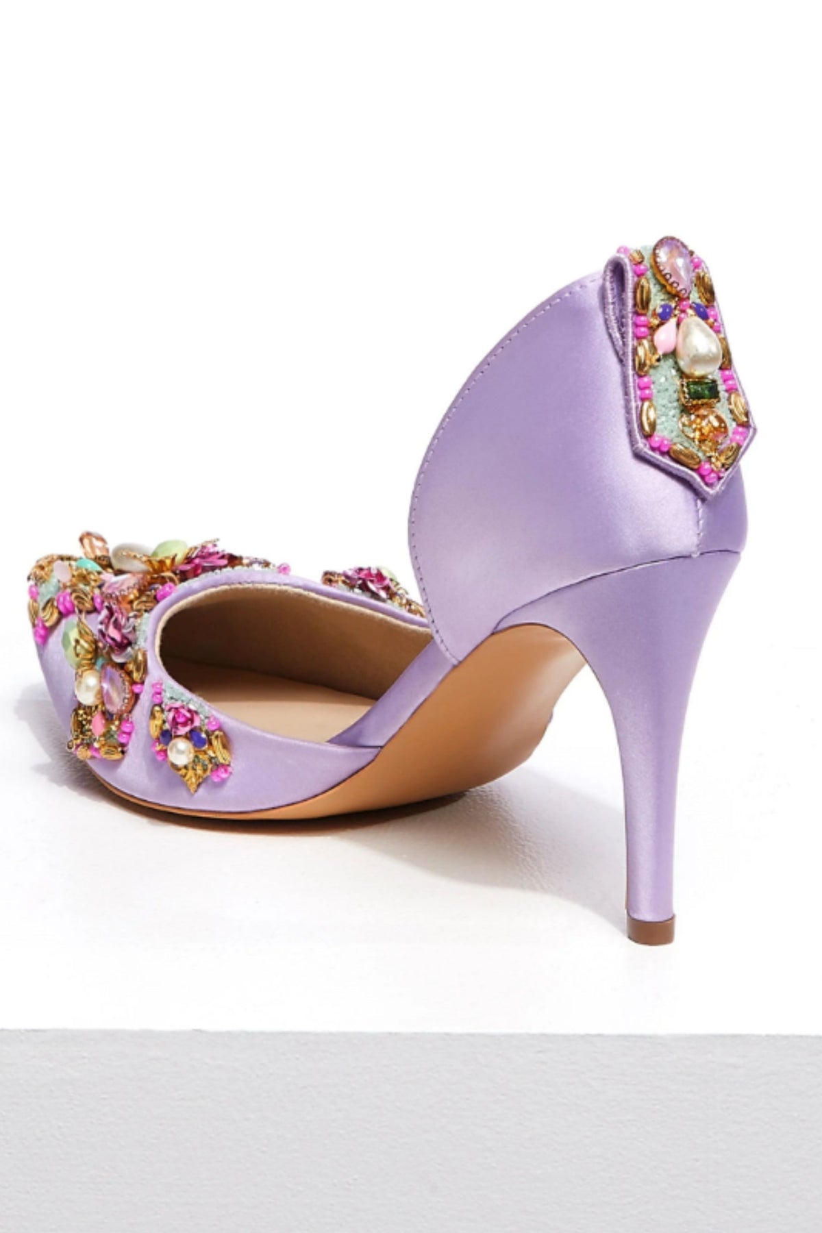 Very Peri Embroidered Pumps