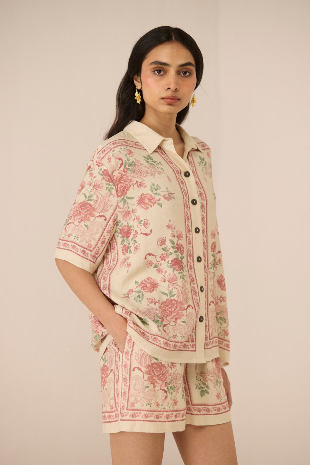 Malibu Azure Rose Shirt