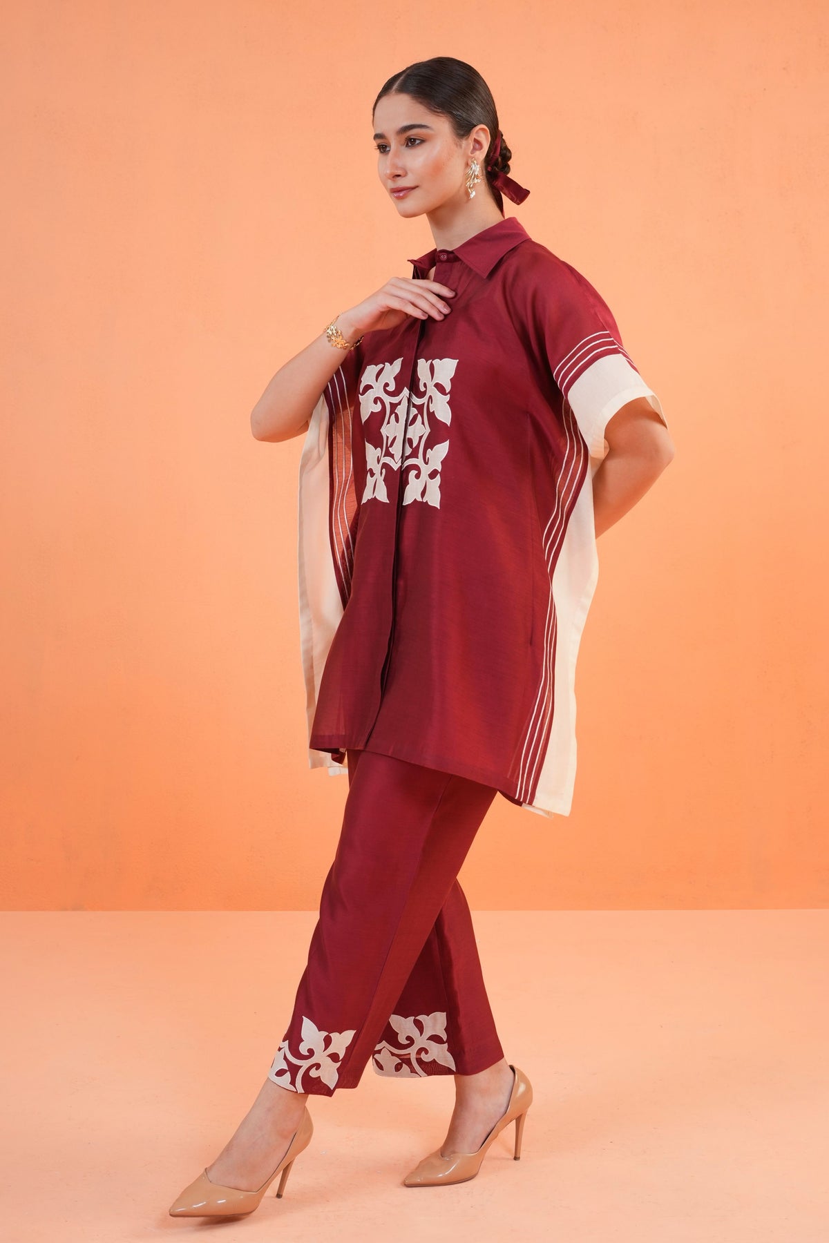Maroon Medina Tunic Set