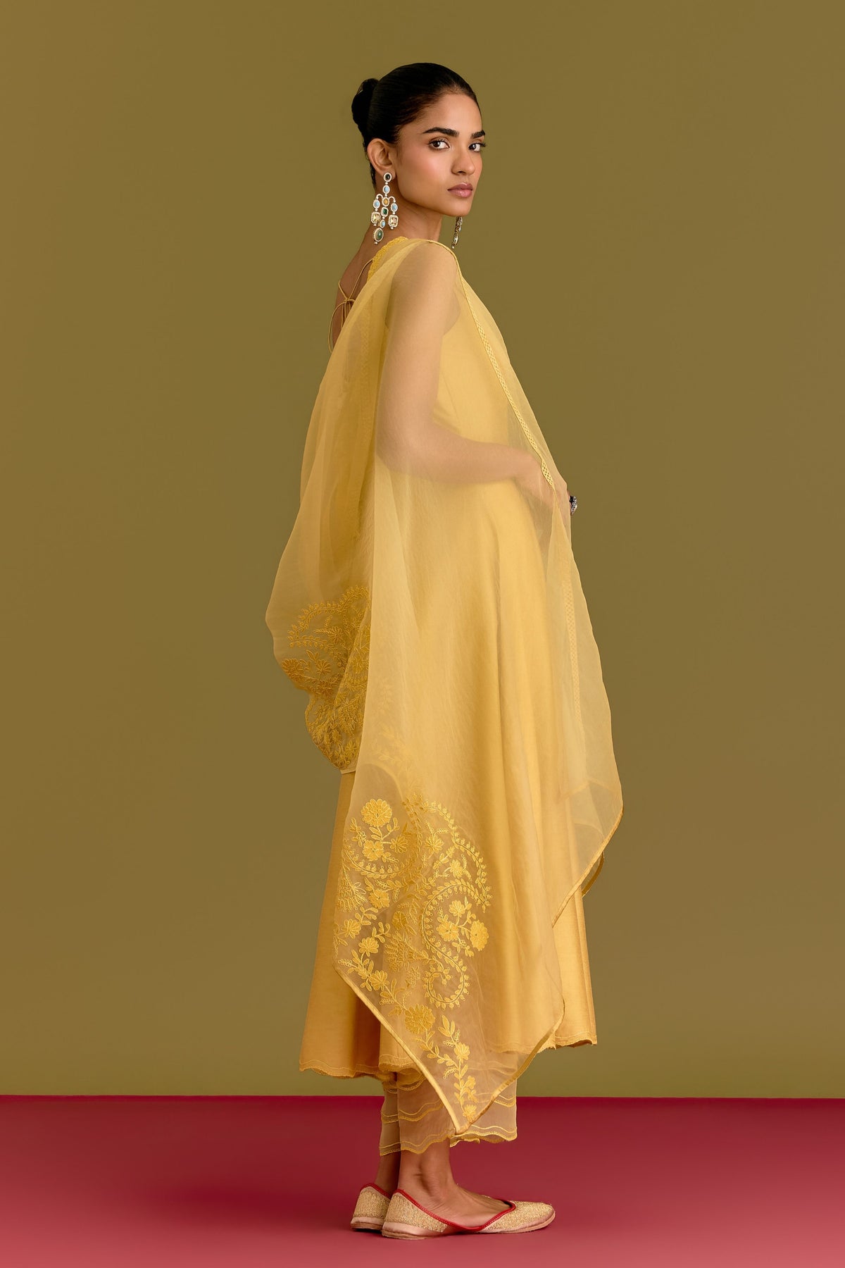 Yellow Anarkali Set