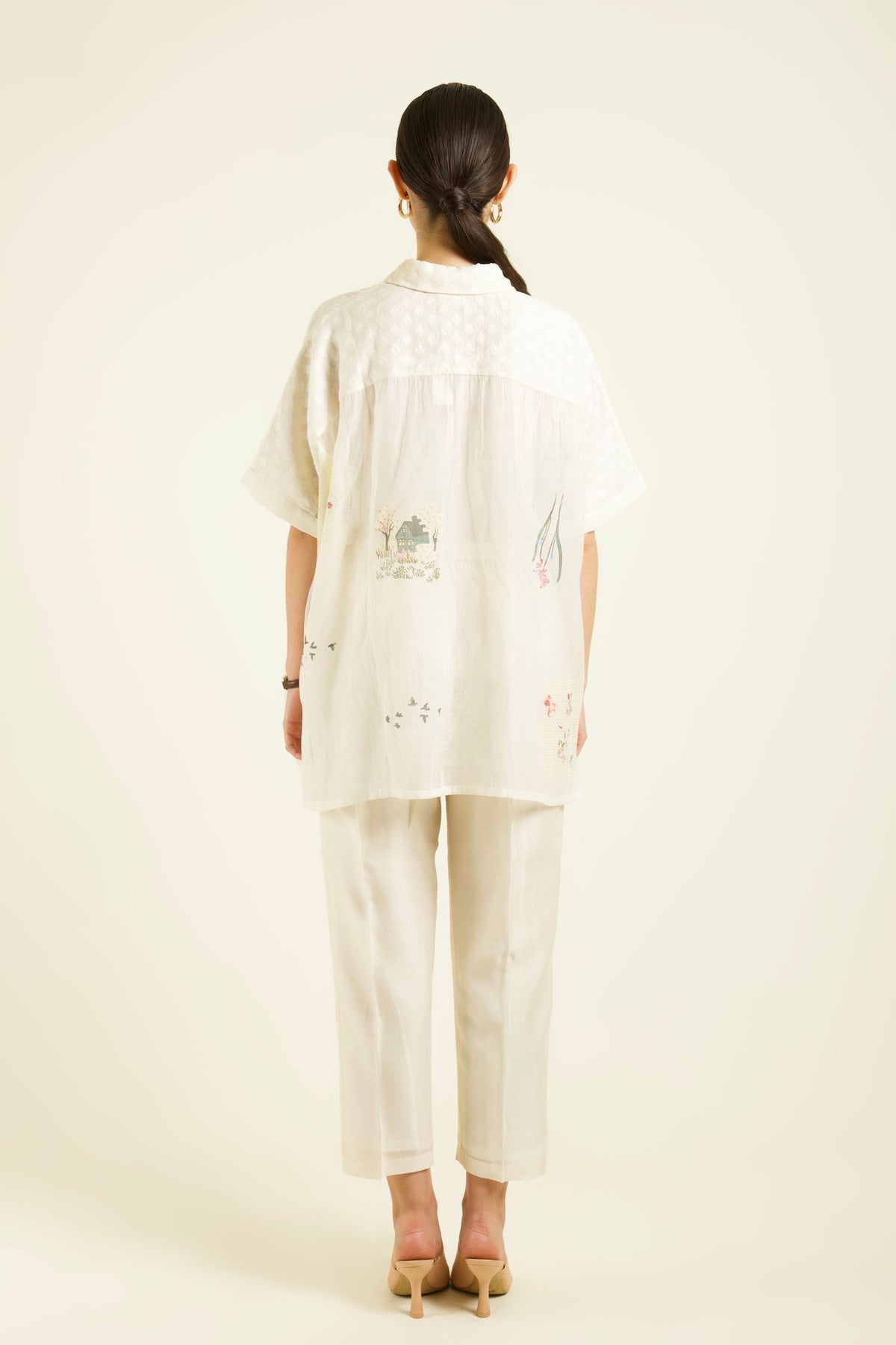 Ivory Half Sleeve Co-ord Set
