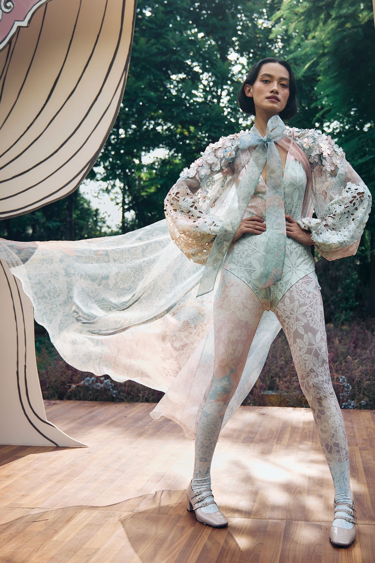 Maxim Embellished Cape Set