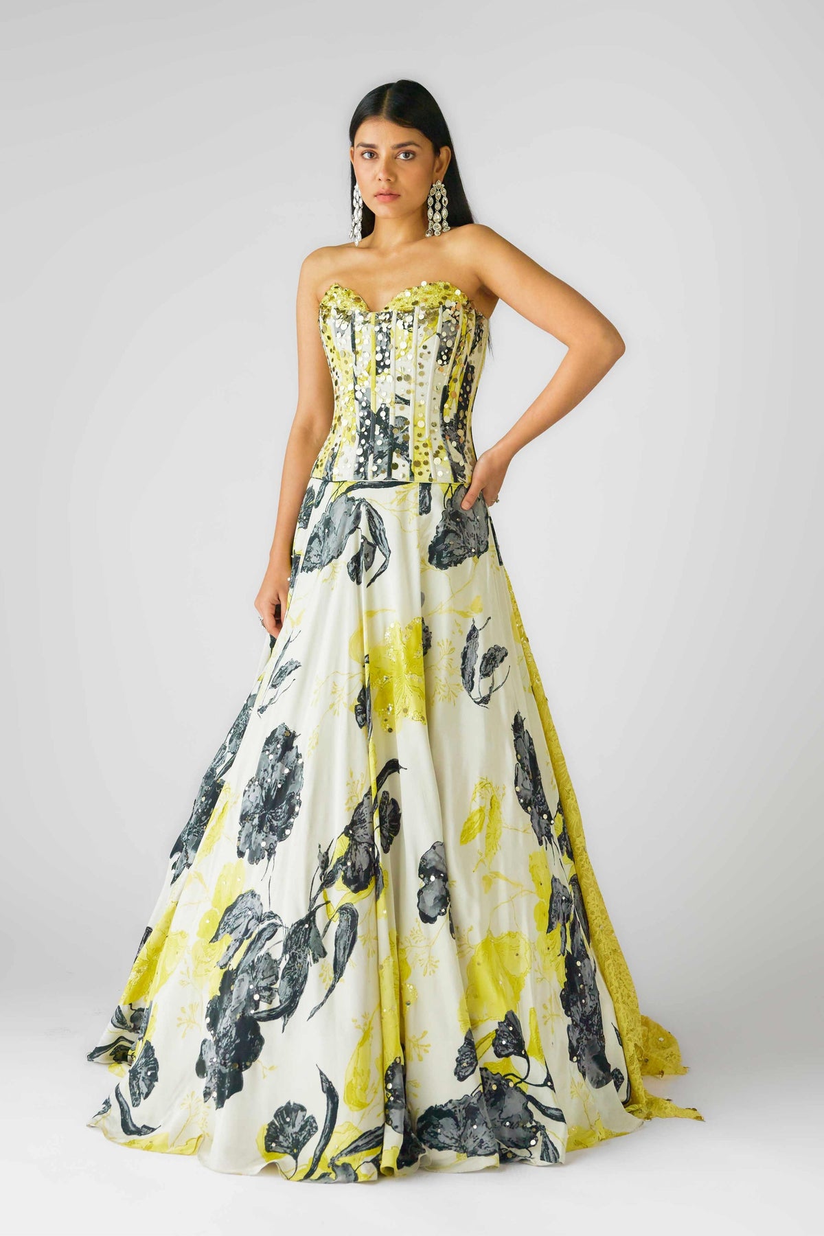 The Garden of Eclipse Corset Lehenga