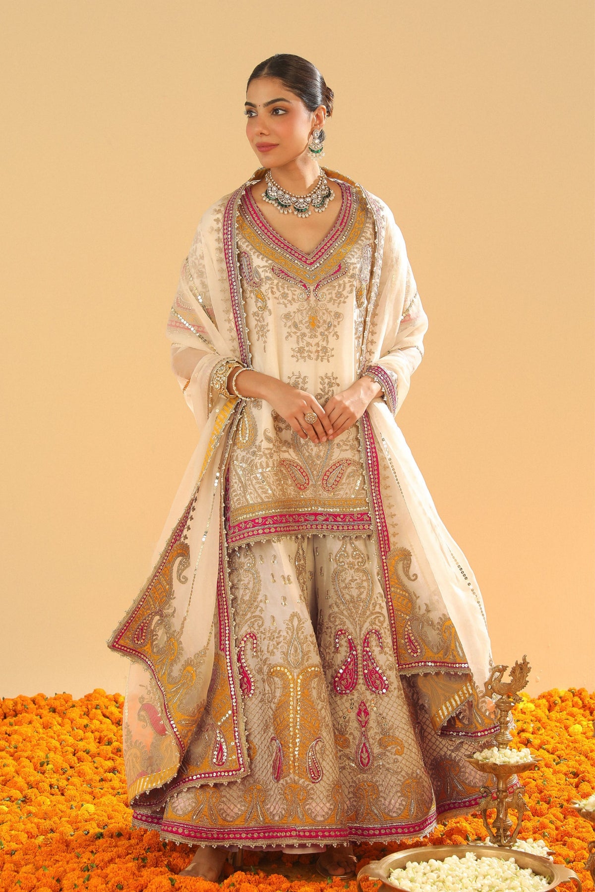 Daisy Ivory Sharara Set