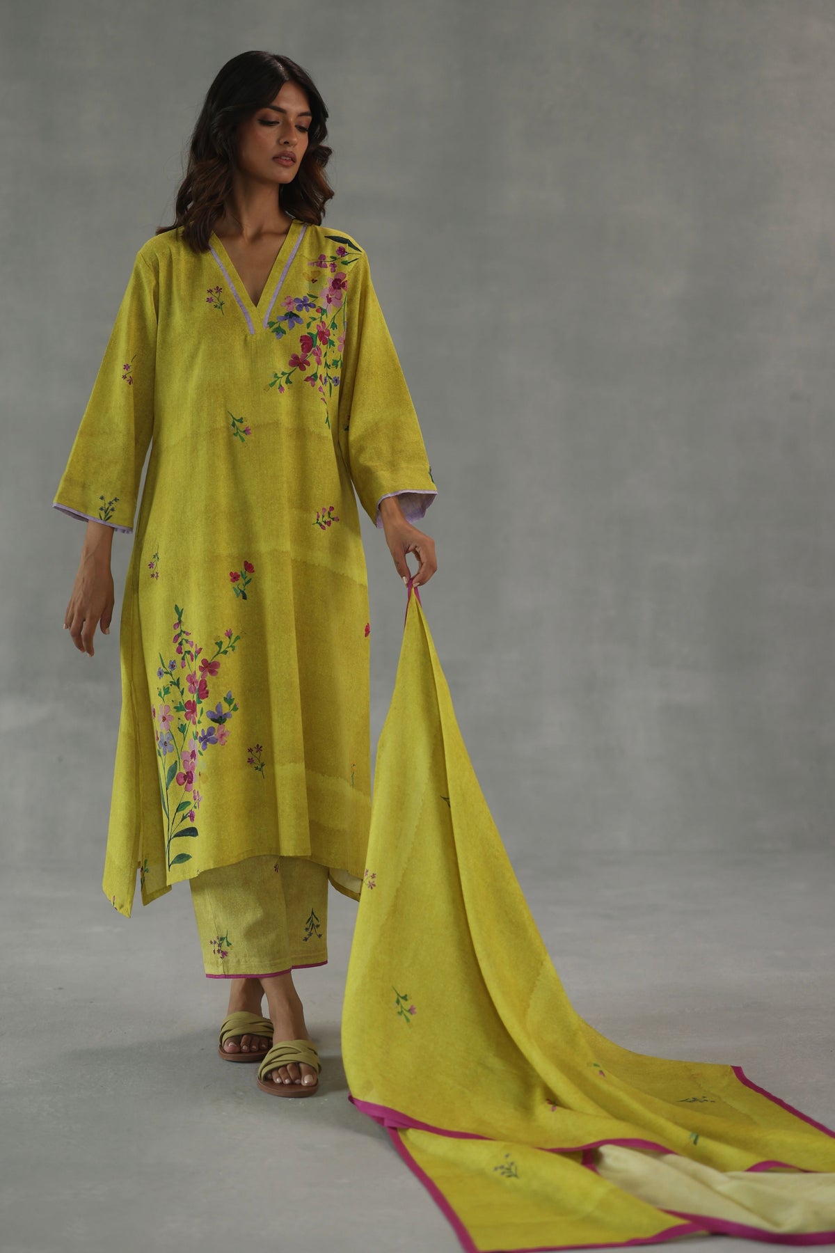 Yellow Viola Kurta Set