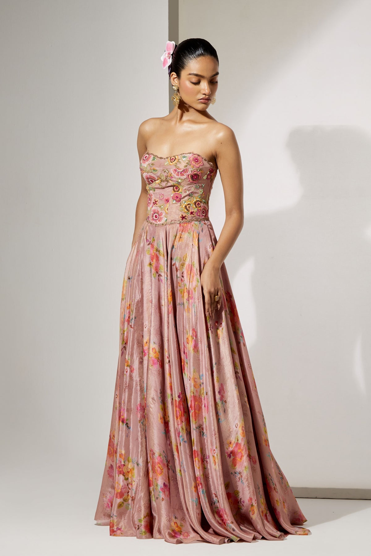 Blush Printed Skirt Set