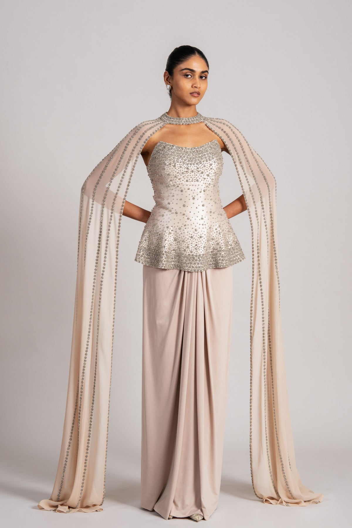 Crystal Maze Draped Skirt Set