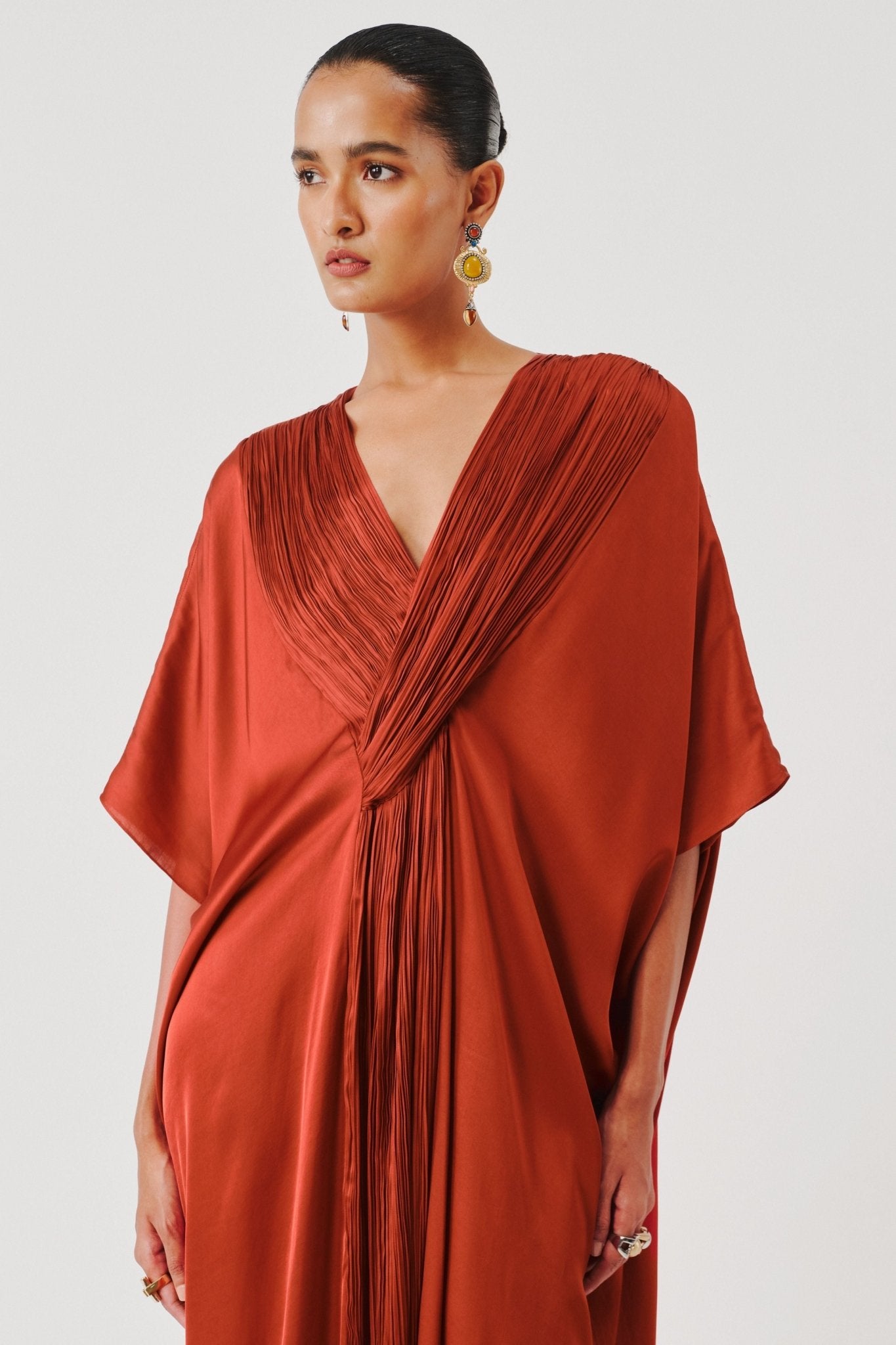 Regal Kaftan in Rust - Aroka - Elahe