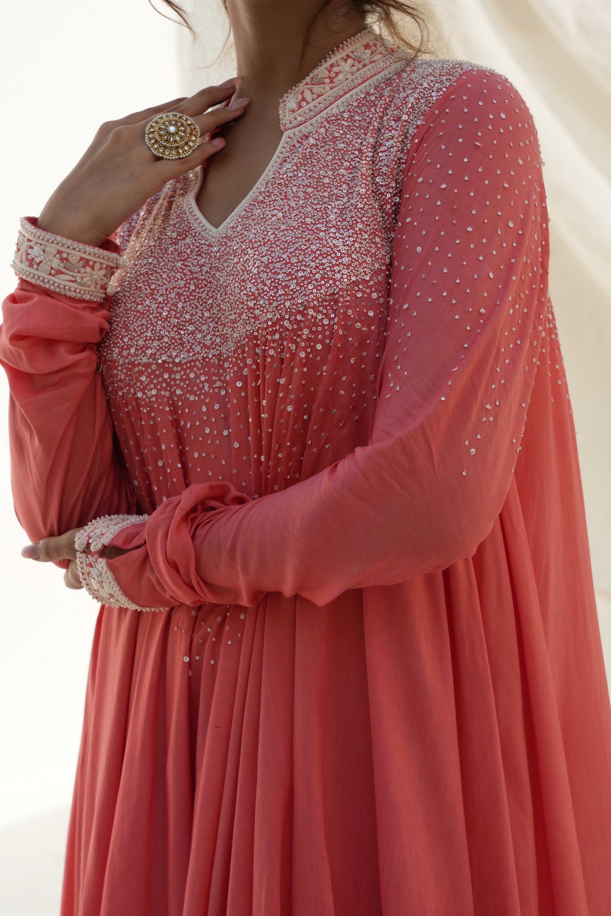 Coral Kurta Set