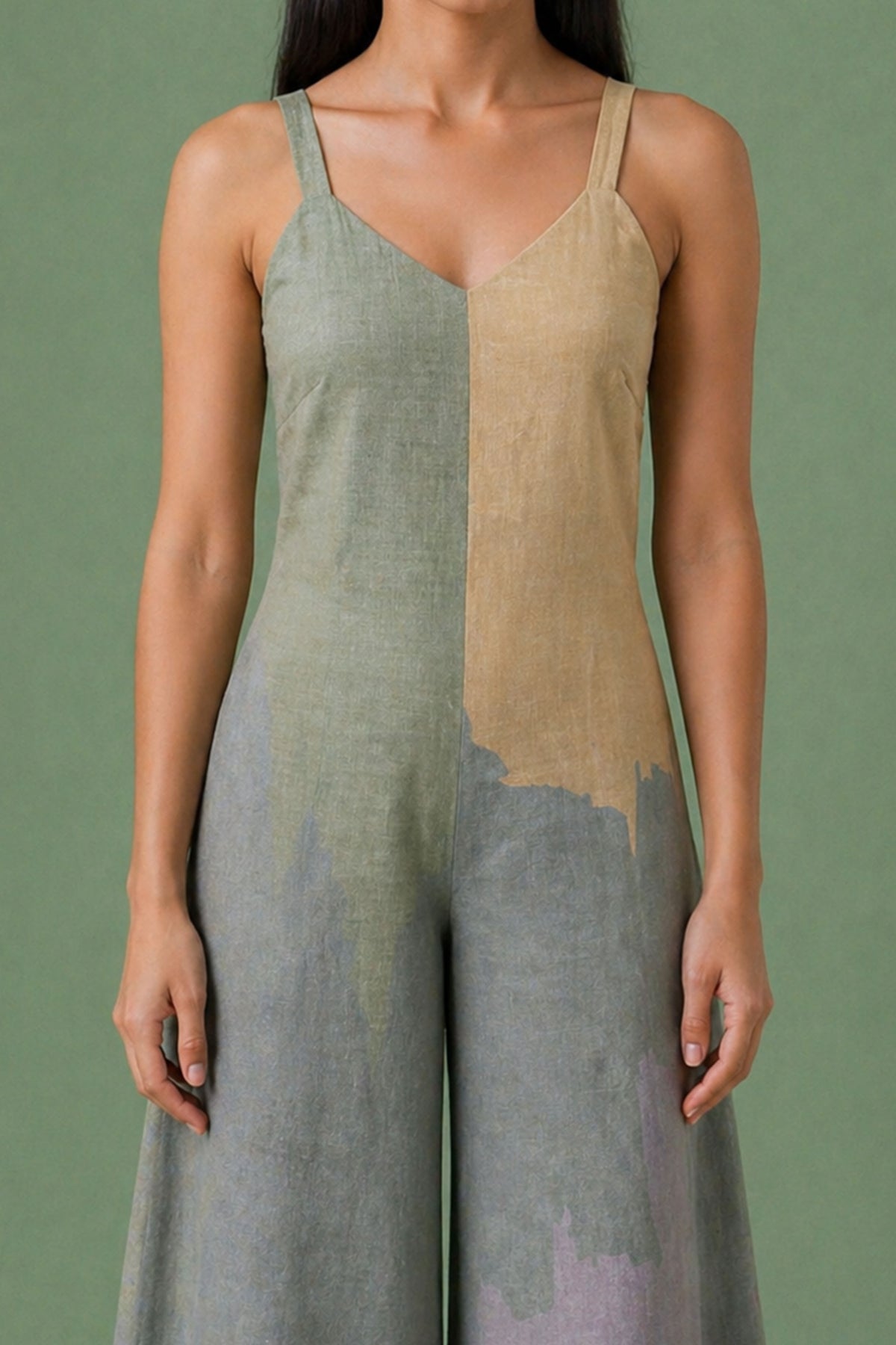 Ikat Cutwork Jumpsuit Jacket Set