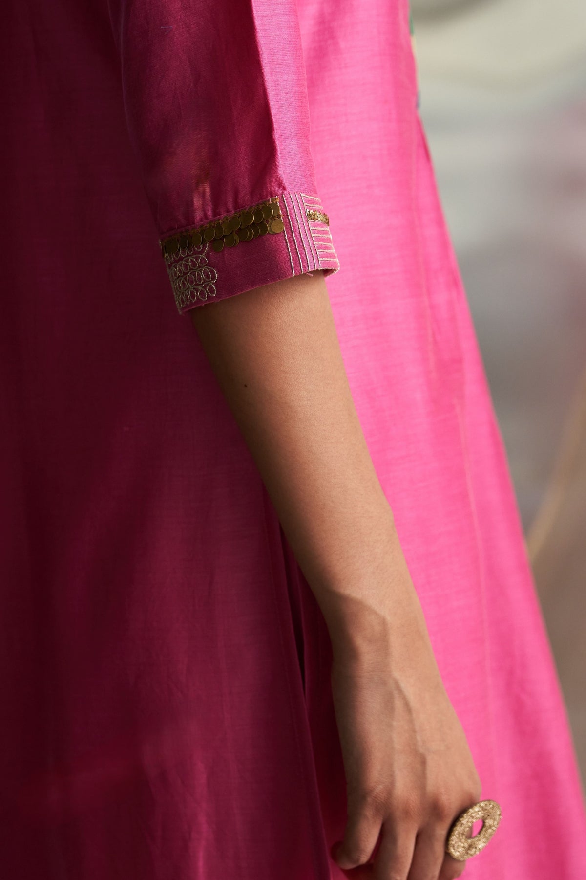 Vibrant Gathered Kurta Set