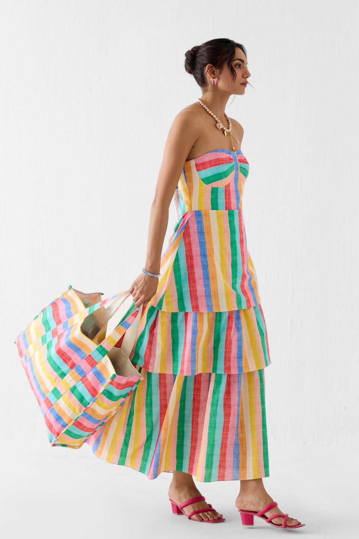 Leher Tiered Off Shoulder Dress