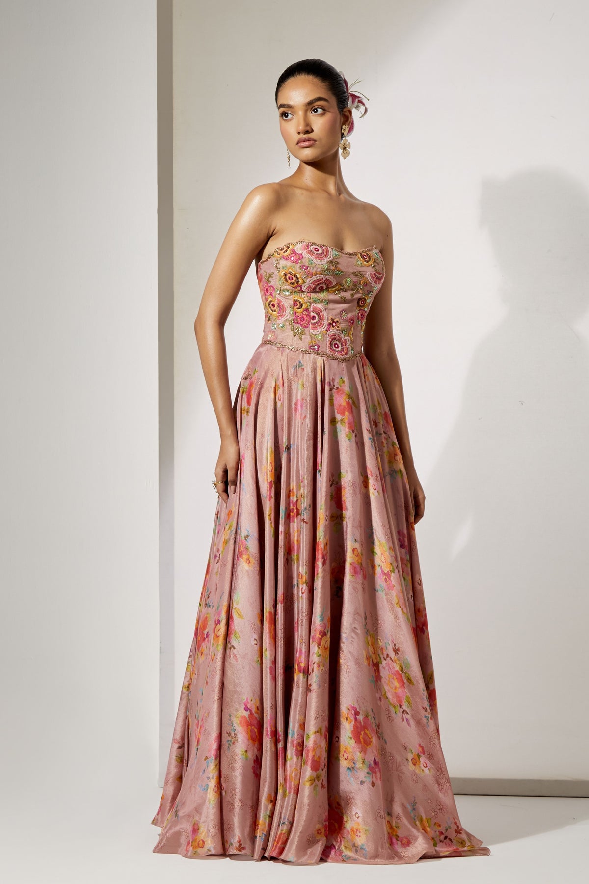 Blush Printed Skirt Set
