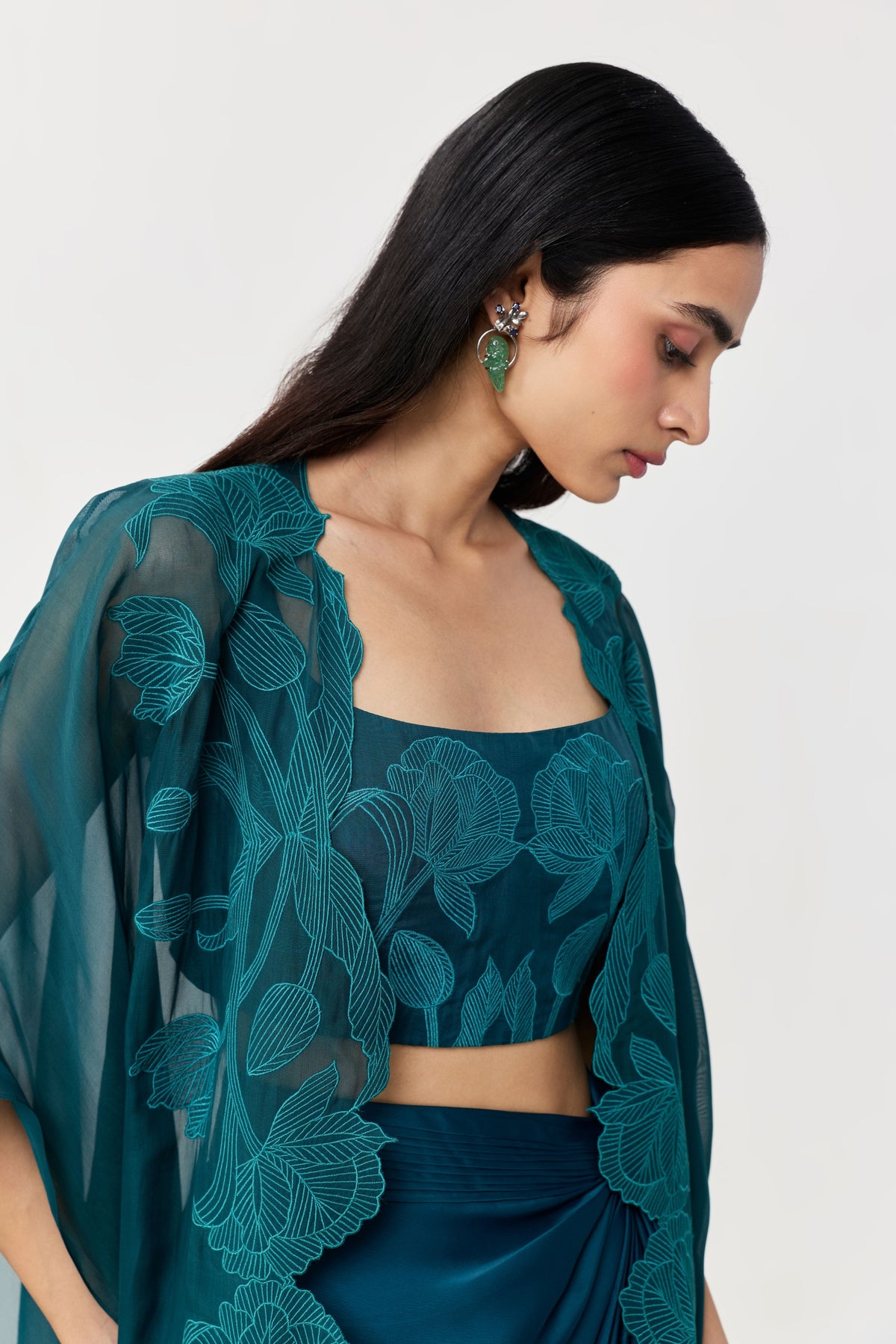 Wild Tulip Teal Cape Set