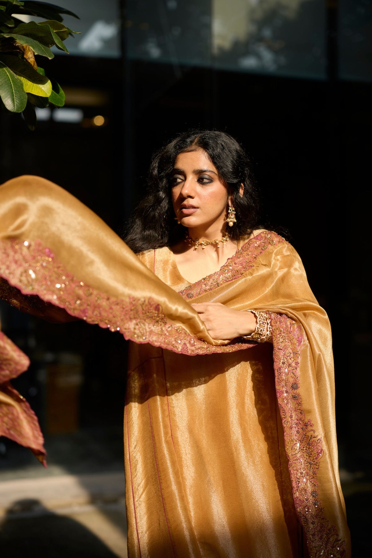 Mustard Dhara Kurta Set