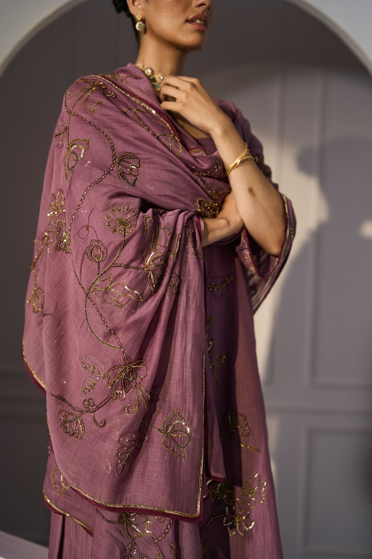 Purple Basant Kurta