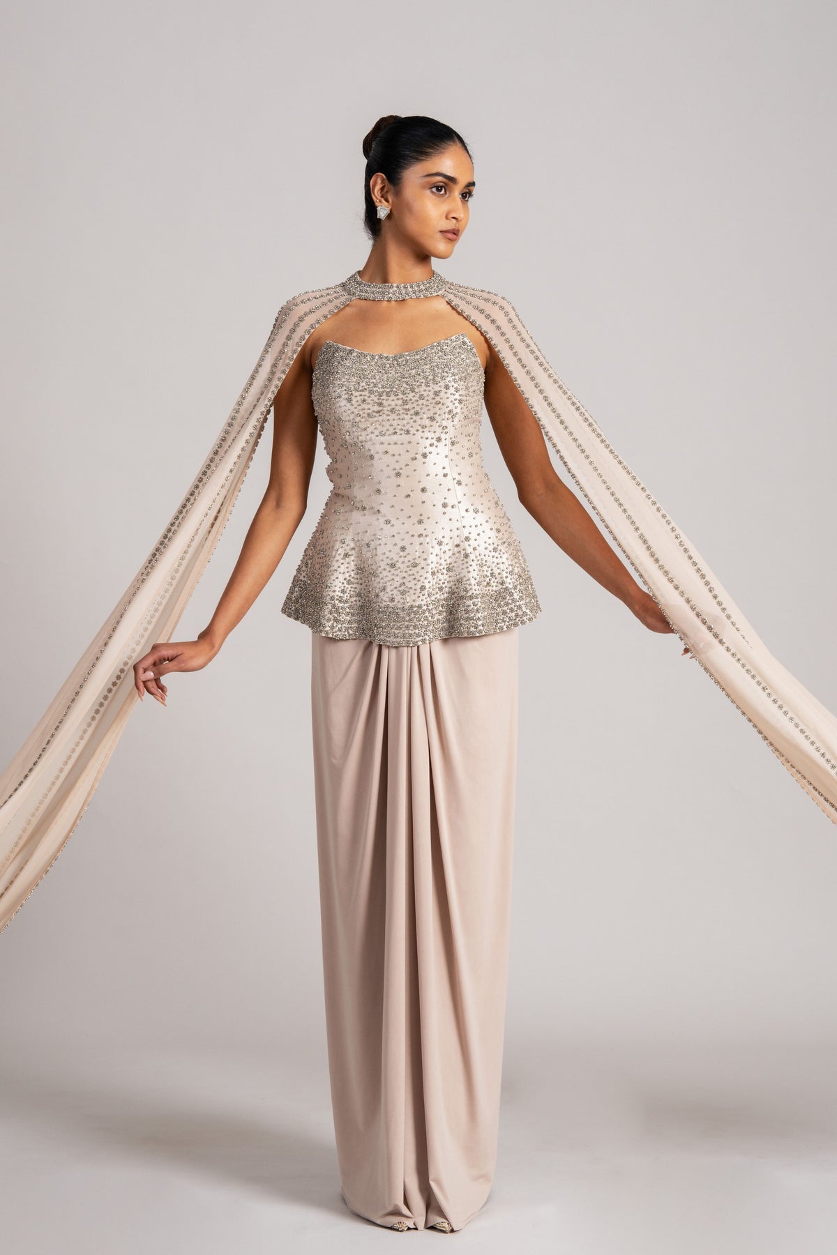 Crystal Maze Draped Skirt Set