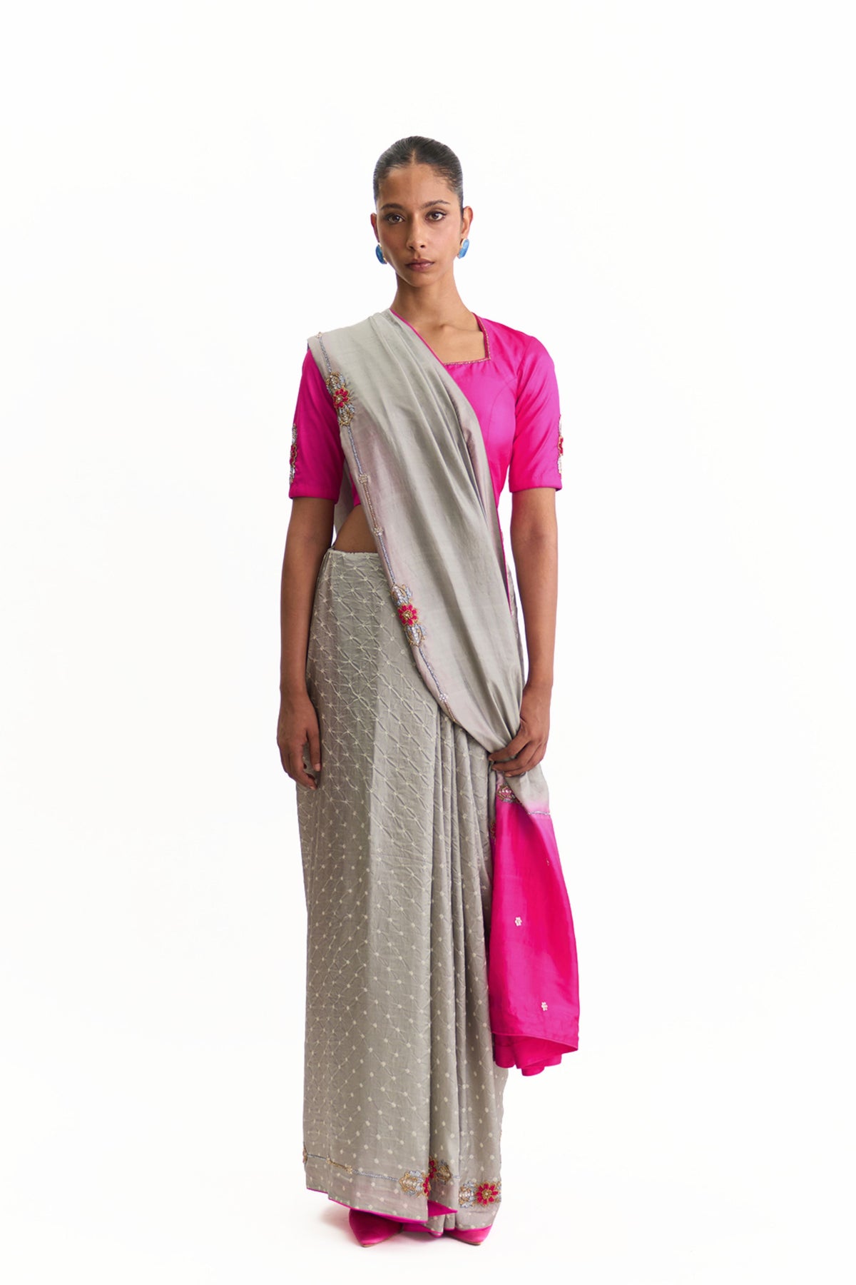 Tide Grey Rani Saree